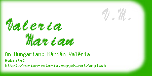 valeria marian business card